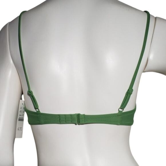 J.Crew Green Balconette Bikini Top NWT 32B Underwire Adjustable Straps - Picture 4 of 8